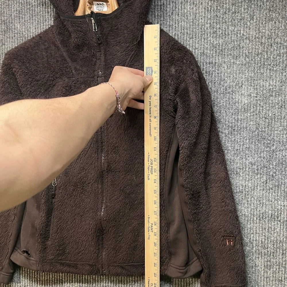 Patagonia Womens R3 Hi-Loft Hoody Small Brown Full Zip Long Sleeve Polartec READ